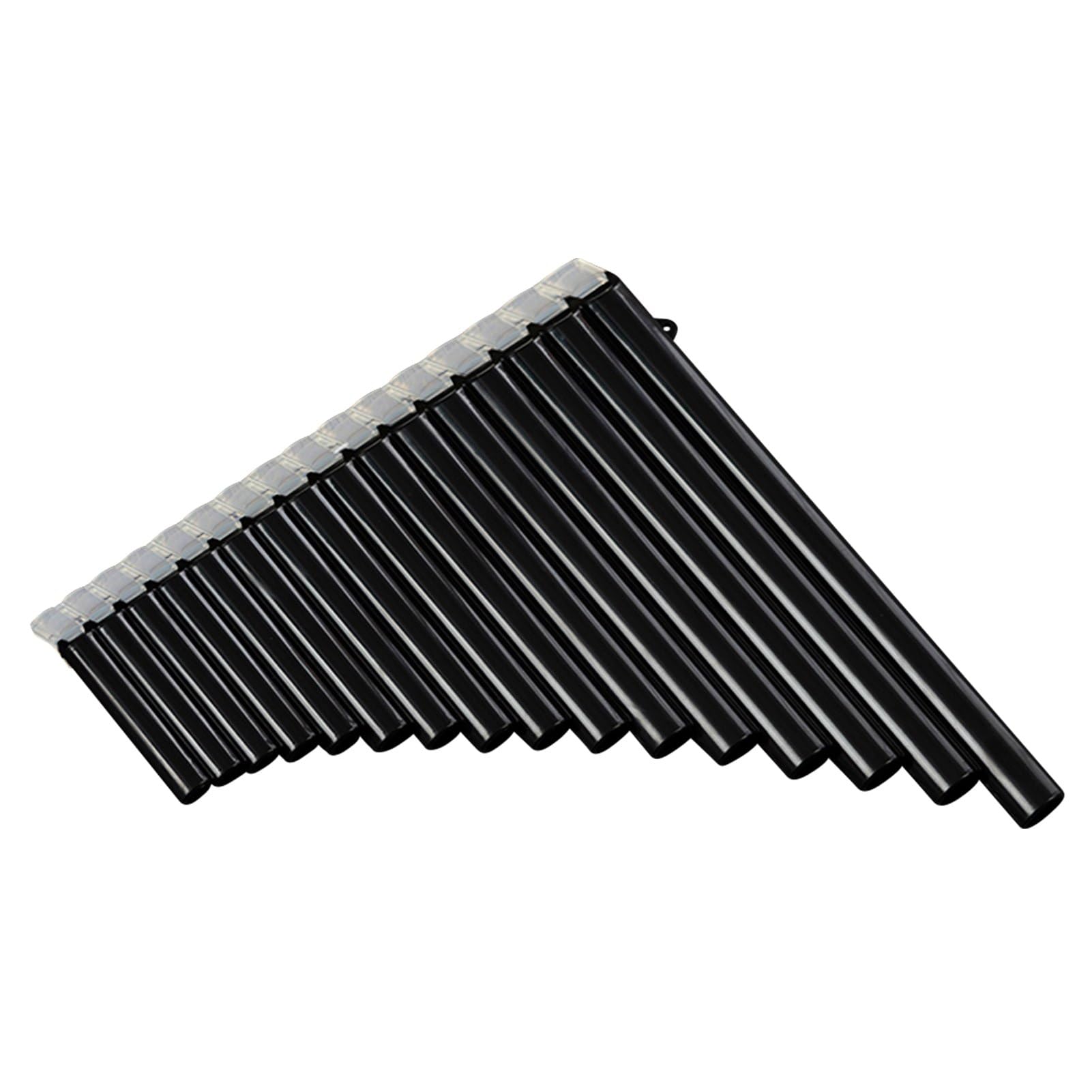Naroote Flûte de Pan à 16 Tuyaux, Flûte de Pan en ABS Noir avec Sac de Rangement et Sangle pour la Musicothérapie et la Relaxation pour les Niveaux et les âges (BLACK)
