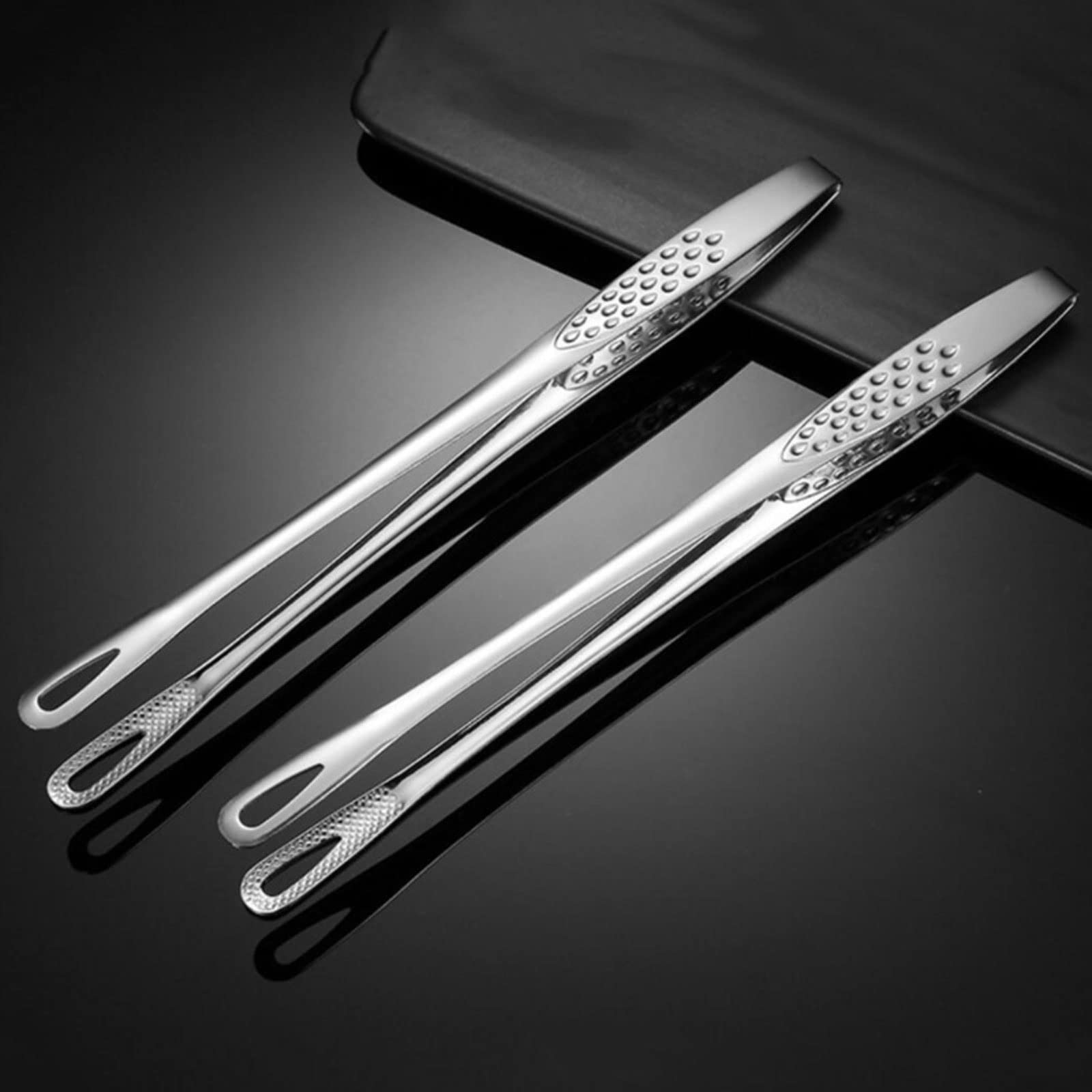 Pinzas de Cocina Pinzas de Barbacoa de Acero Inoxidable Pinzas de Comida de Cocina Pinzas portátiles para Barbacoa Pinzas para Servir Buffet Clip Herramienta de Cocina (Oro)