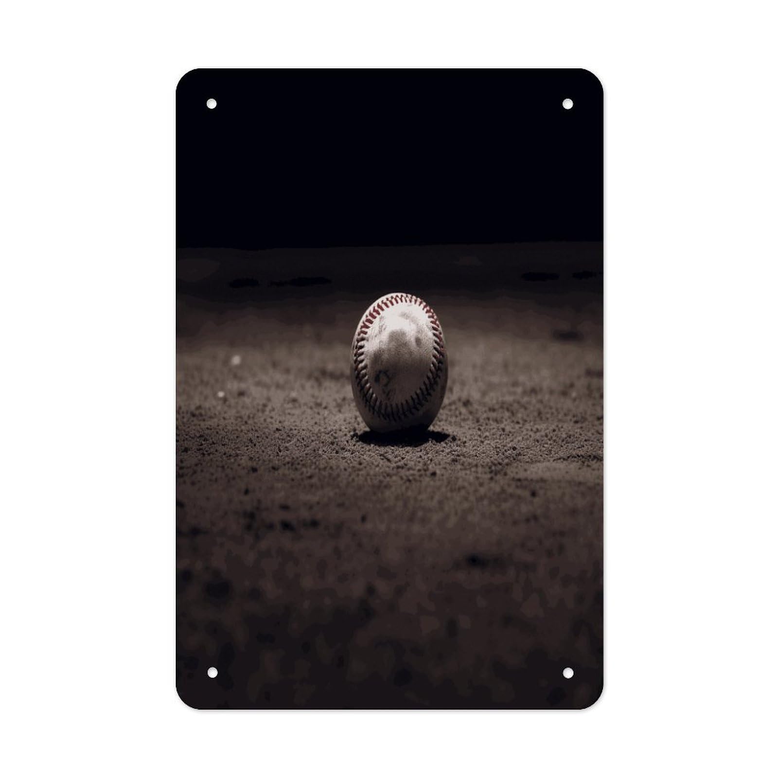 Baseball Metal Tin Sign Wall Decor Funny Retro Sign Weatherproof Metal Wall Art for Indoor Or Outdoor Retro Tin Signs for Kitchen Office Home Bar Decor 11.8 X 7.9 Inch