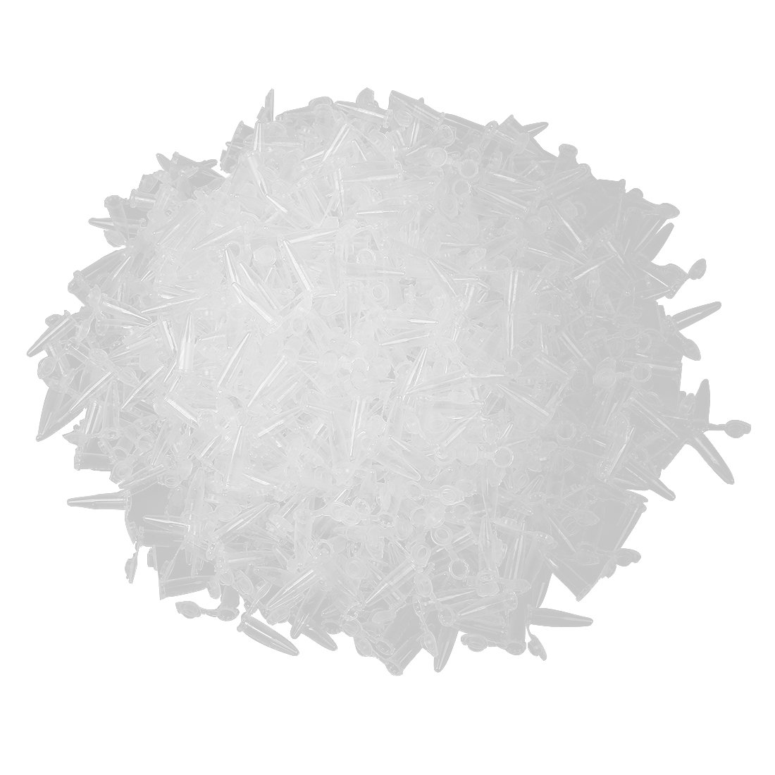 Doumneou 1000 Pcs Laboratory Clear White Plastic Centrifuge Tube 0.5ml