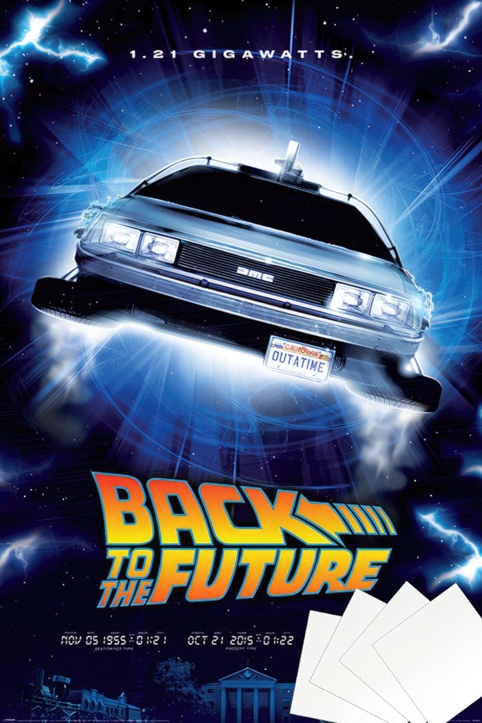 Amazon.com: Back To The Future - Movie Poster (DeLorean - 1.21