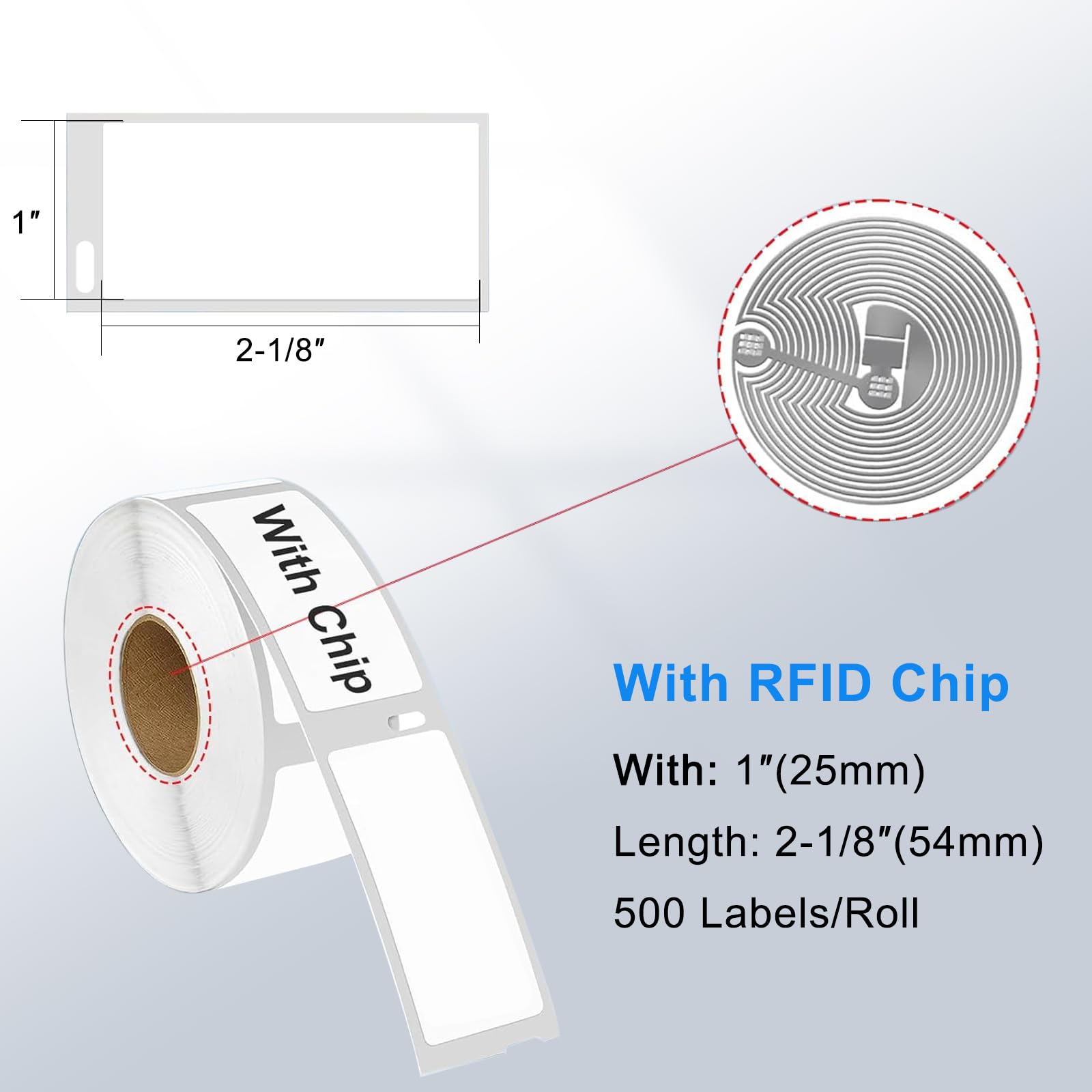 Große Adressetiketten 25 mm x 54 mm mit Dymo S0722520 11352, 4 Rollen mit je 500 Etiketten kompatibel mit DYMO Labelwriter 550 5XL Labelwriter 450 4XL