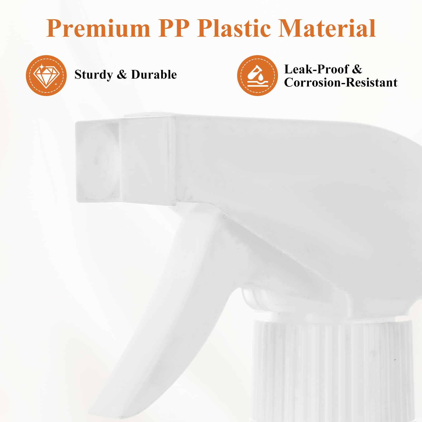 Lot de 50 buses de rechange pour bouteilles - Tête réglable avec pulvérisateur de brume - Buse de rechange pour bouteilles à col standard 28/400 - Blanc