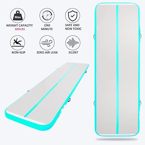 Miniatura 6 de LAHAAP - Alfombrillas inflables para entrenamiento de aire de 10 pies13 pies16 pies, tapete de gimnasia para interiores y exteriores, escuela de yoga