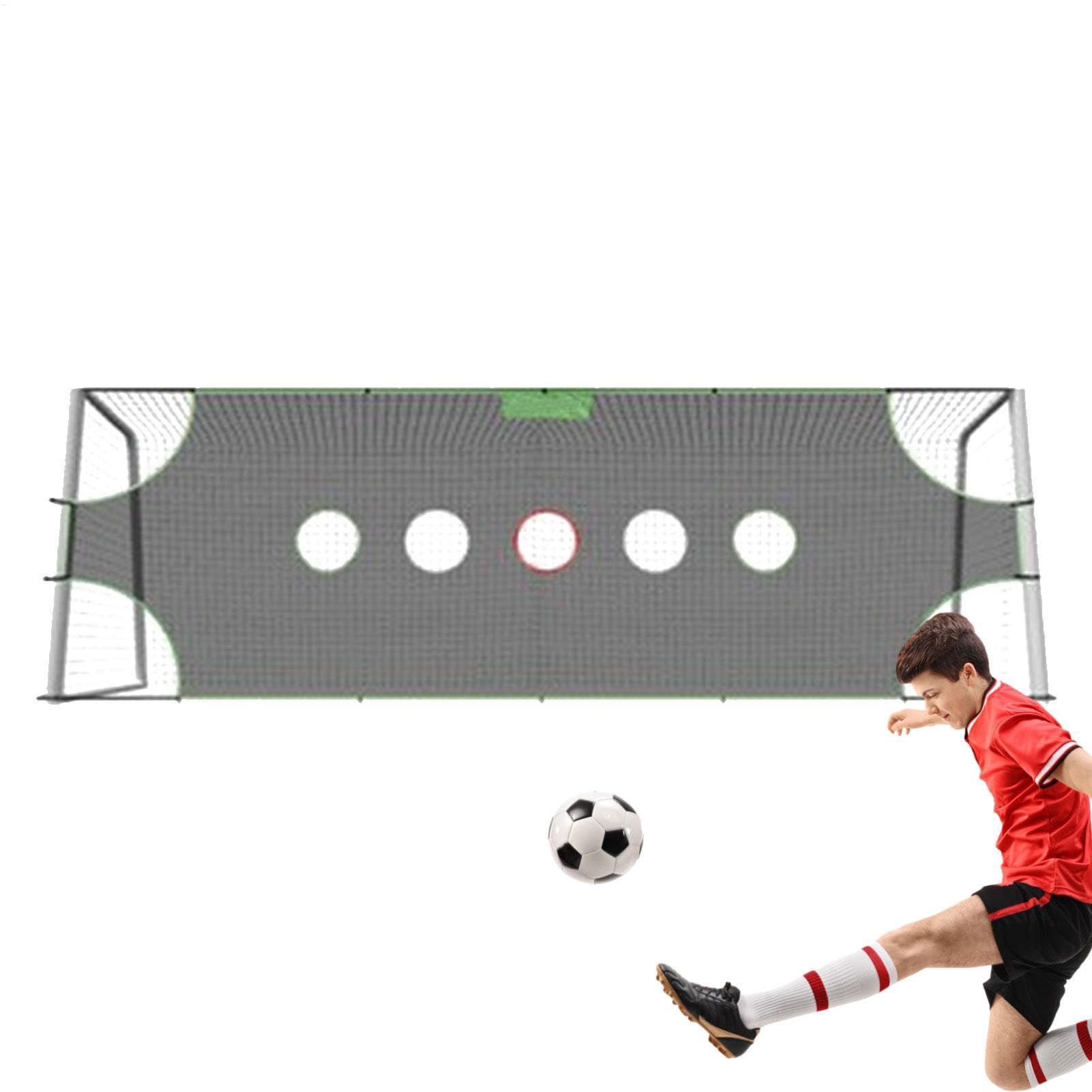 Red de fútbol para lanzar, red de práctica de mariscal de campo, red de objetivo de fútbol, red de objetivo duradera con agujeros, red de fútbol multiusos para jugar al aire libre, parque infantil