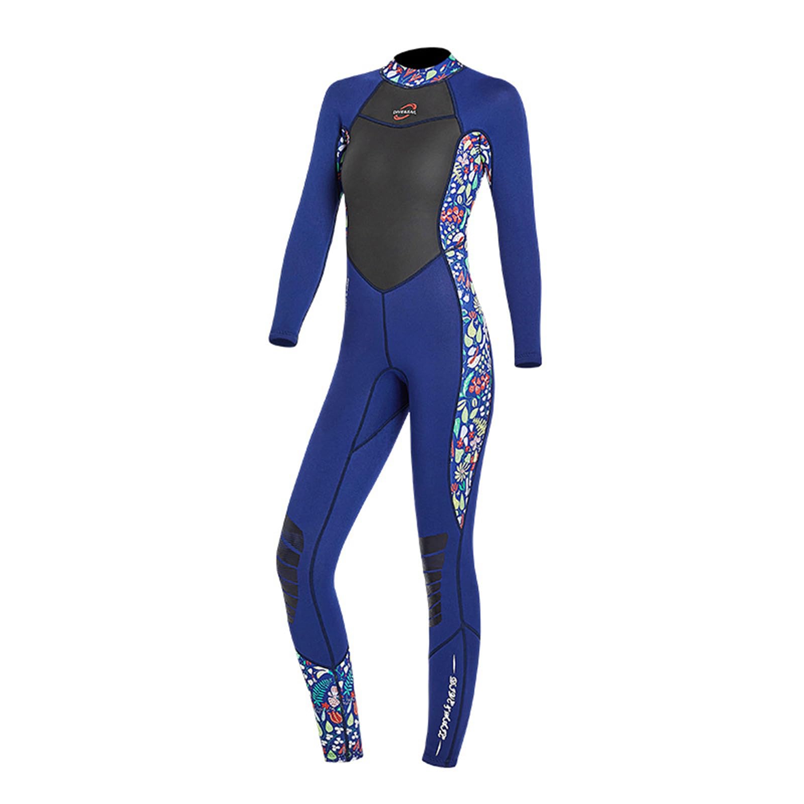 FAXIOAWA Muta da Sub in Neoprene Ultra Elasticizzato da 3 mm, Corpo Intero con Cerniera Posteriore per Snorkeling, Nuoto subacqueo, Surf