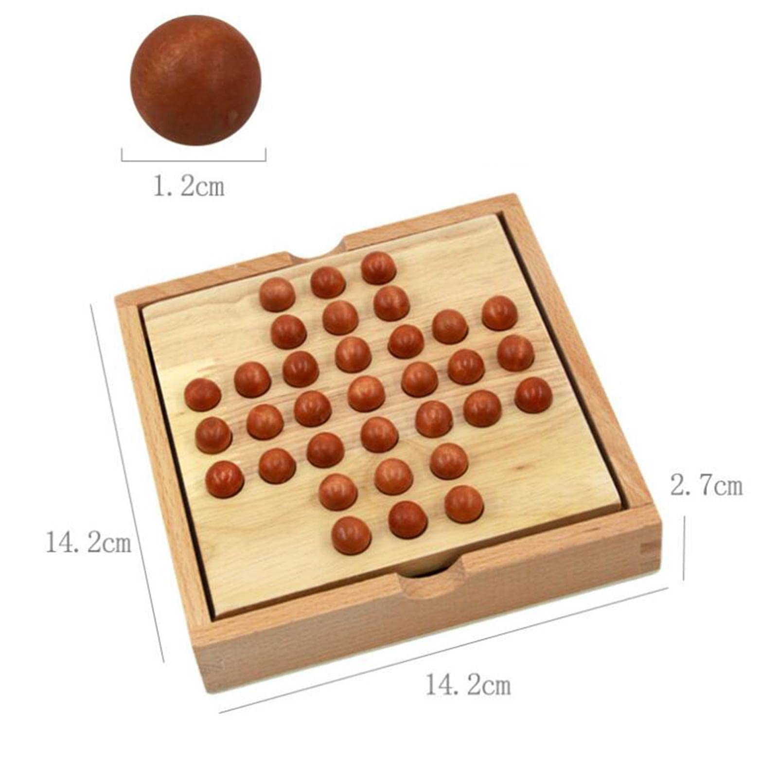 Amazon | PEWETE クラシックペグソリティアボードゲームと33個のビー玉
