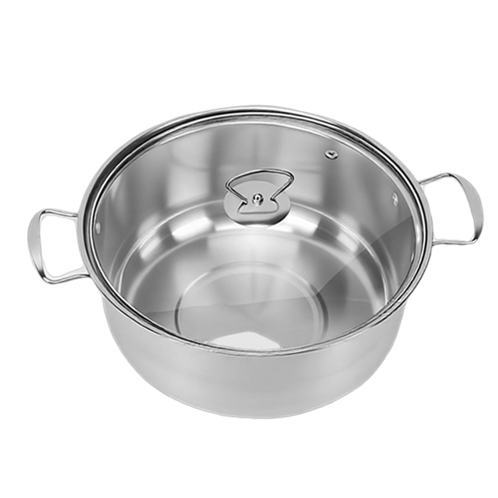 SIXRUN Edelstahl Kochgeschirr-Set mit Glasdeckeln, 18 cm–26 cm Töpfe für Familienküche, 5-teiliges SUS-Edelstahl-Kochset für vielseitiges Kochen, spülmaschinenfest, hitzebeständig