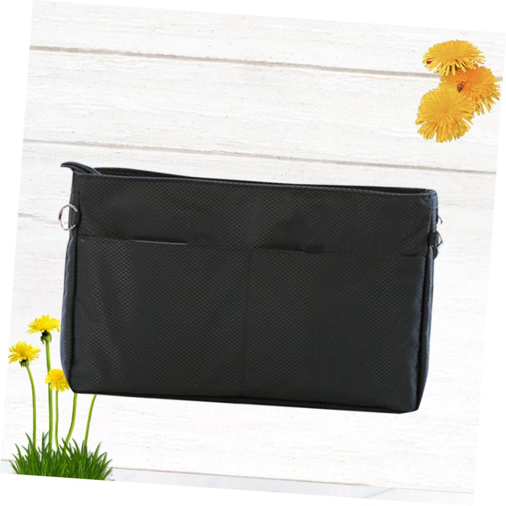 1pieza Bolsa De Almacenamiento para Cosméticos Organizador Interior para Bolsos Negro