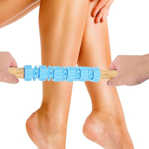Miniatura 7 de Rodillo de masaje muscular para piernas Masajeador de relajación corporal de mano PVC y construcción de acero, rodillo de espuma de fitness práctico