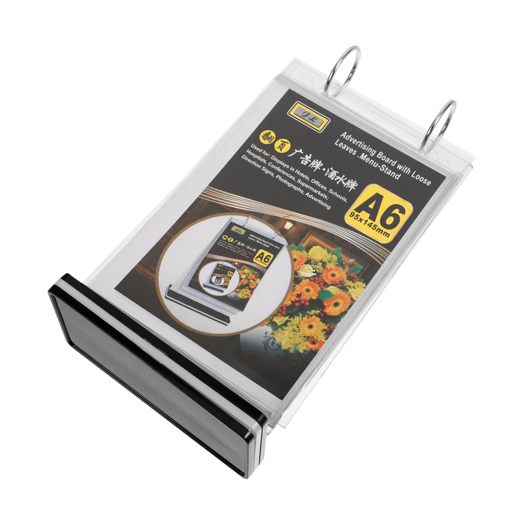 SEWACC Table Flip Stand Menu Label Stand Menu Display Holder for Display Pvc Construction