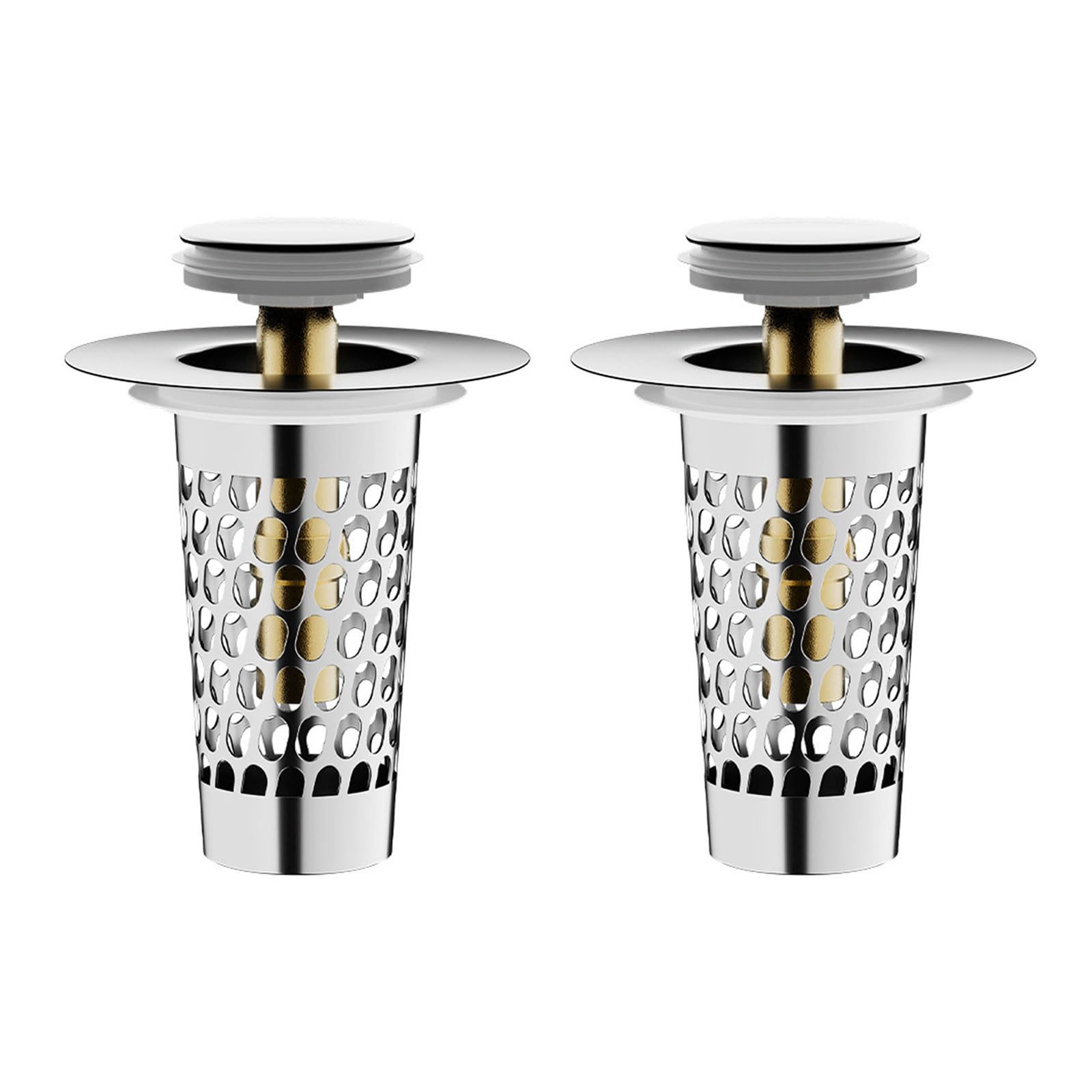Metal Drain Filter Bounce Cores Sink Drain Plug Sink Basins Drains Basket Sinks Stoppers for Bathroom Kitchen Enduring Kitchen Drainers for Bathroom Stoppers