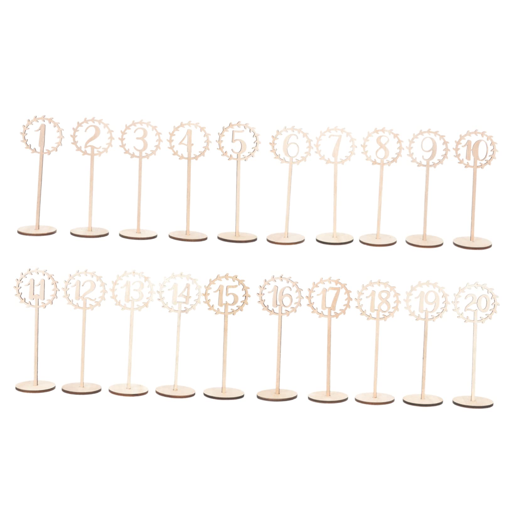 GRIRIW 20Pcs Table Numbers for Weddings Rustic Seat Signs Table Number Cards for Banquets Receptions and Events