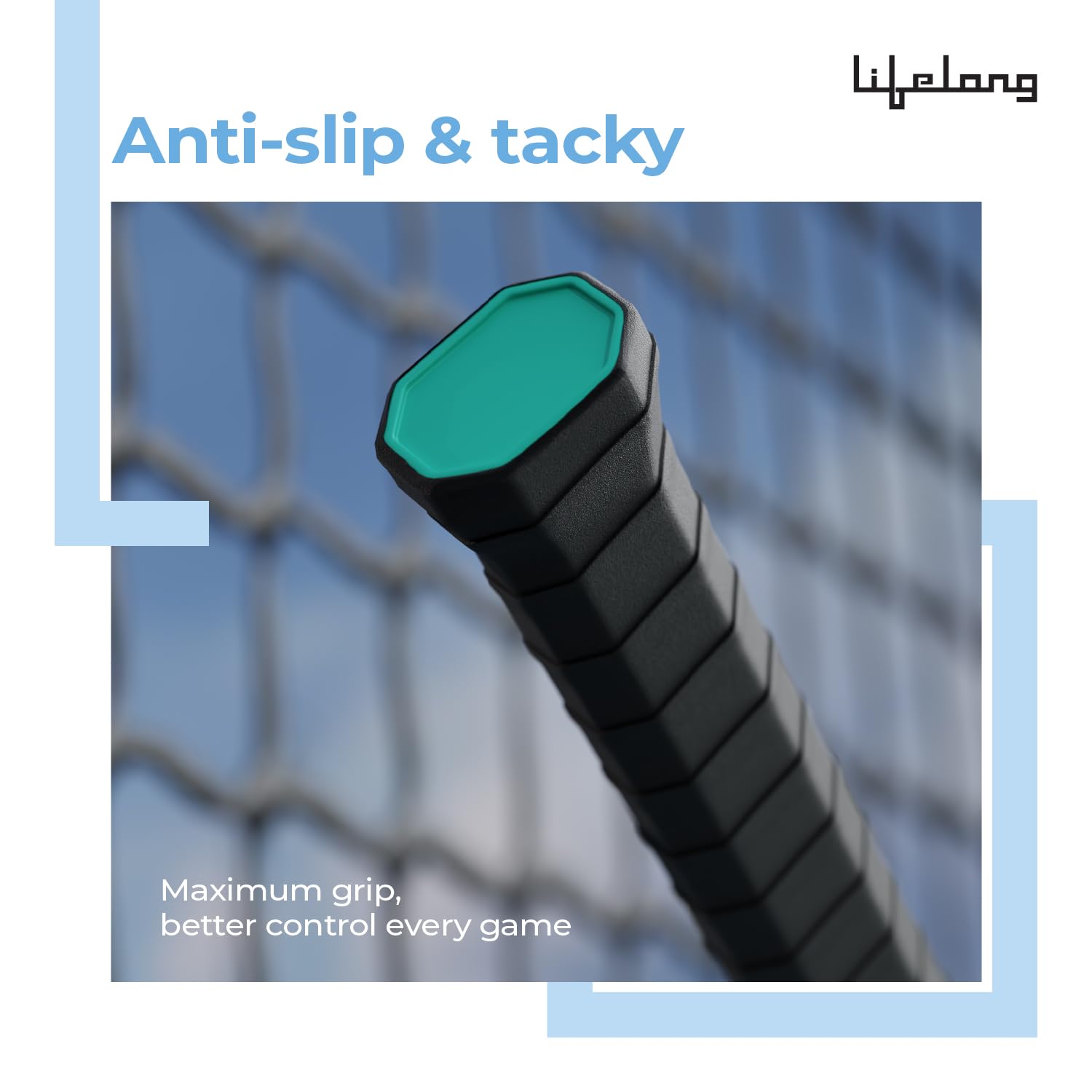 Lifelong Badminton Racket Overgrip | Pack of 6 | Sweat-Absorbent, Anti-Slip, Tacky, Durable PU Grips | Multicolour Grip Tape for Badminton, Tennis, Squash, Pickleball and More