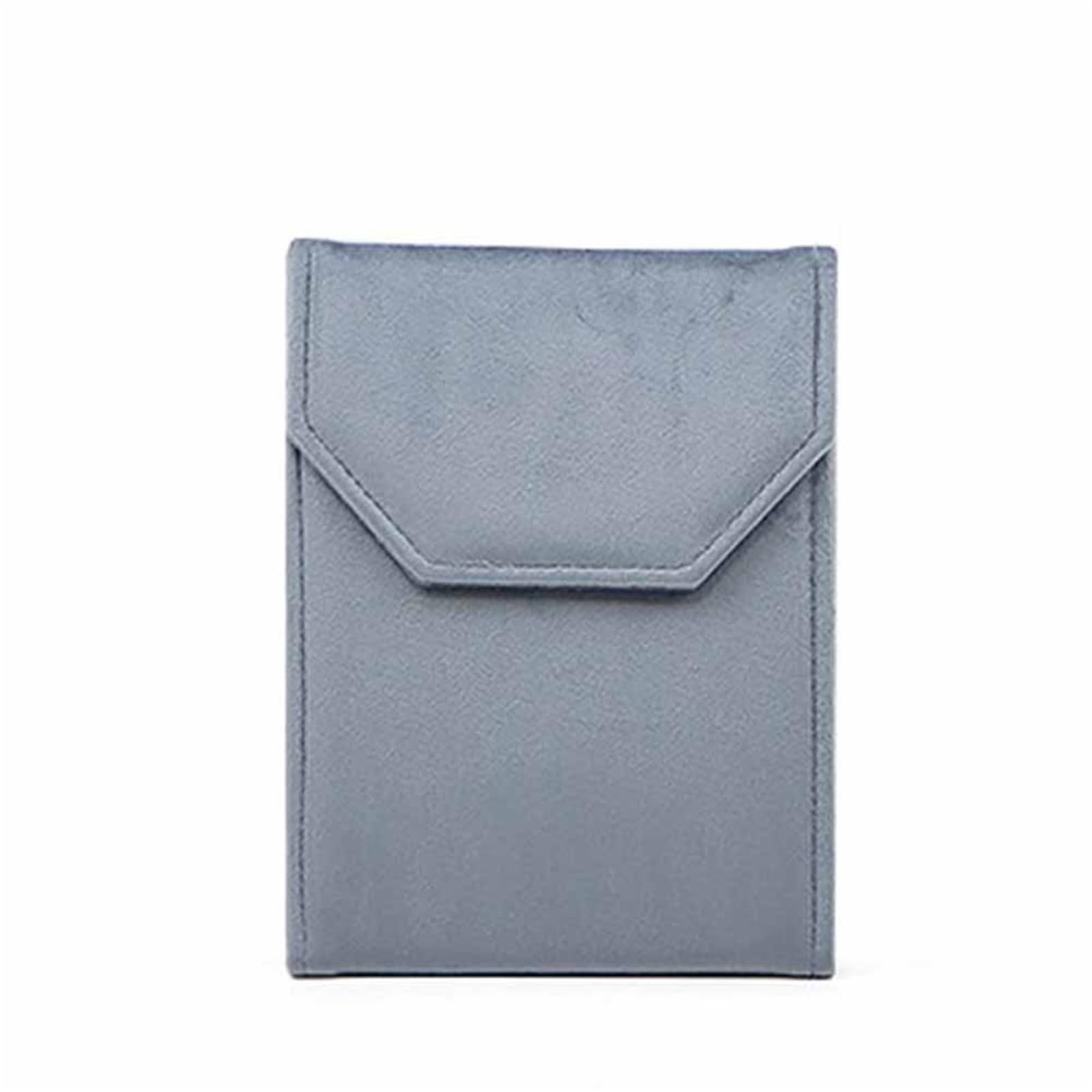 WLIHDB 3Pcs Velvet Material Jewelry Pouch Foldable Design Snap Button Closure Necklace Organizer Bag Soft Lining Storage for Jewellery