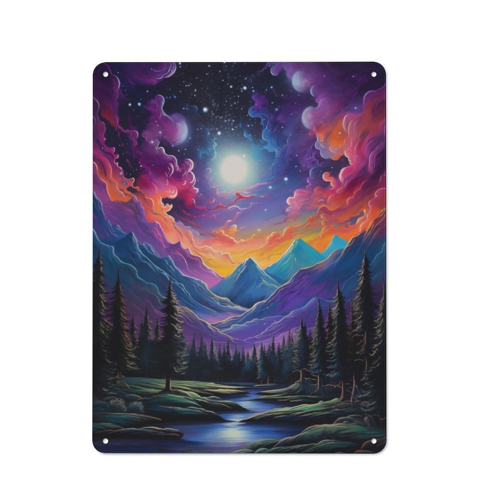 The Brightest Star Understated Metal Wall Decor 40x30cm, Decorative Metal Sign for Workspace, Cafe, Shop Or Desk Area