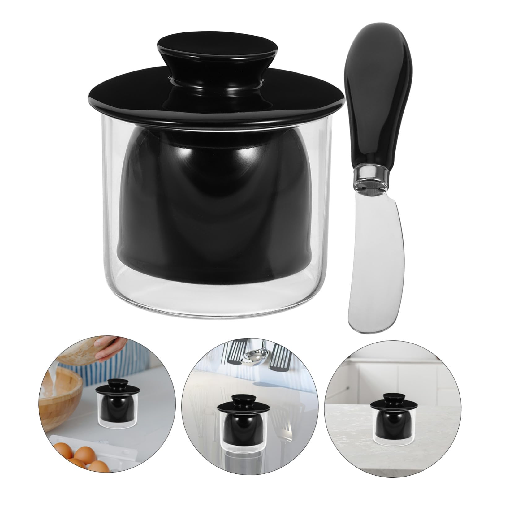 Keramik Butterdose Rund Wiederverwendbar Butterbehälter Geruchsdicht Stabile Aufbewahrung Butterdose Küchenaccessoire für Butter und Käse Liebhaber