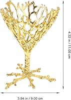 Vista 7 de Soporte de esfera de cristal de aleación, base de metal para nido de pájaros, para decoración del hogar, compacto y diseño para bolas de cristal