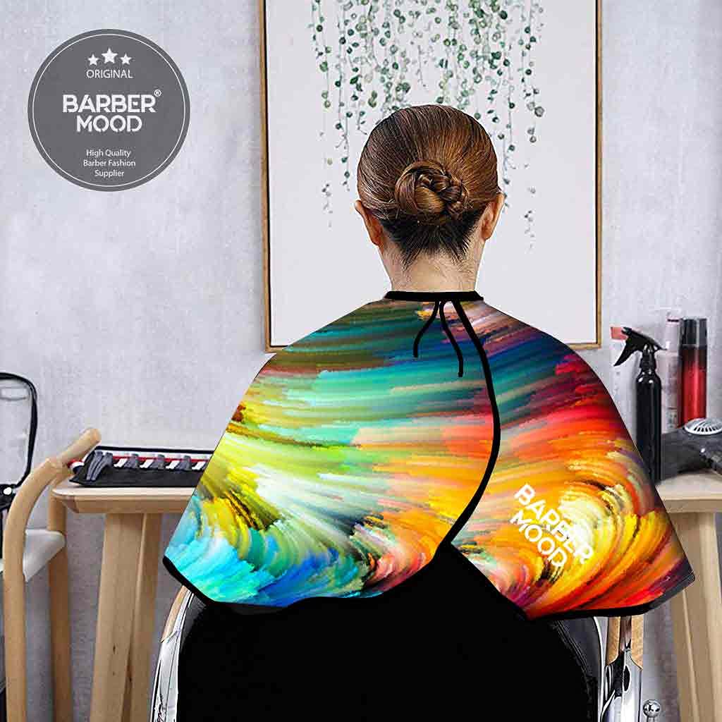 Barbermood Friseurumhang Kurz Professional Haarschneideumhang Kosmetiker Umhang