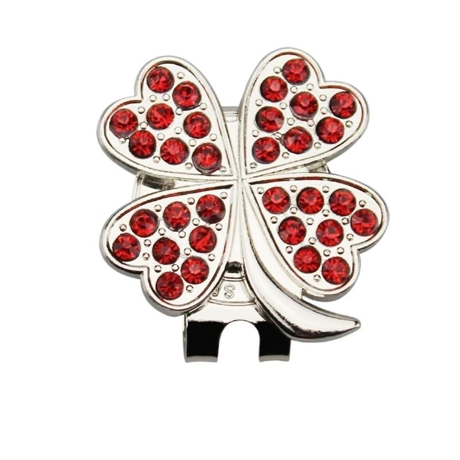 Marcatori Palla da Golf Indicatore della Pallina da Golf con Il Quadrifoglio di Cristallo del Diamante Adorabile