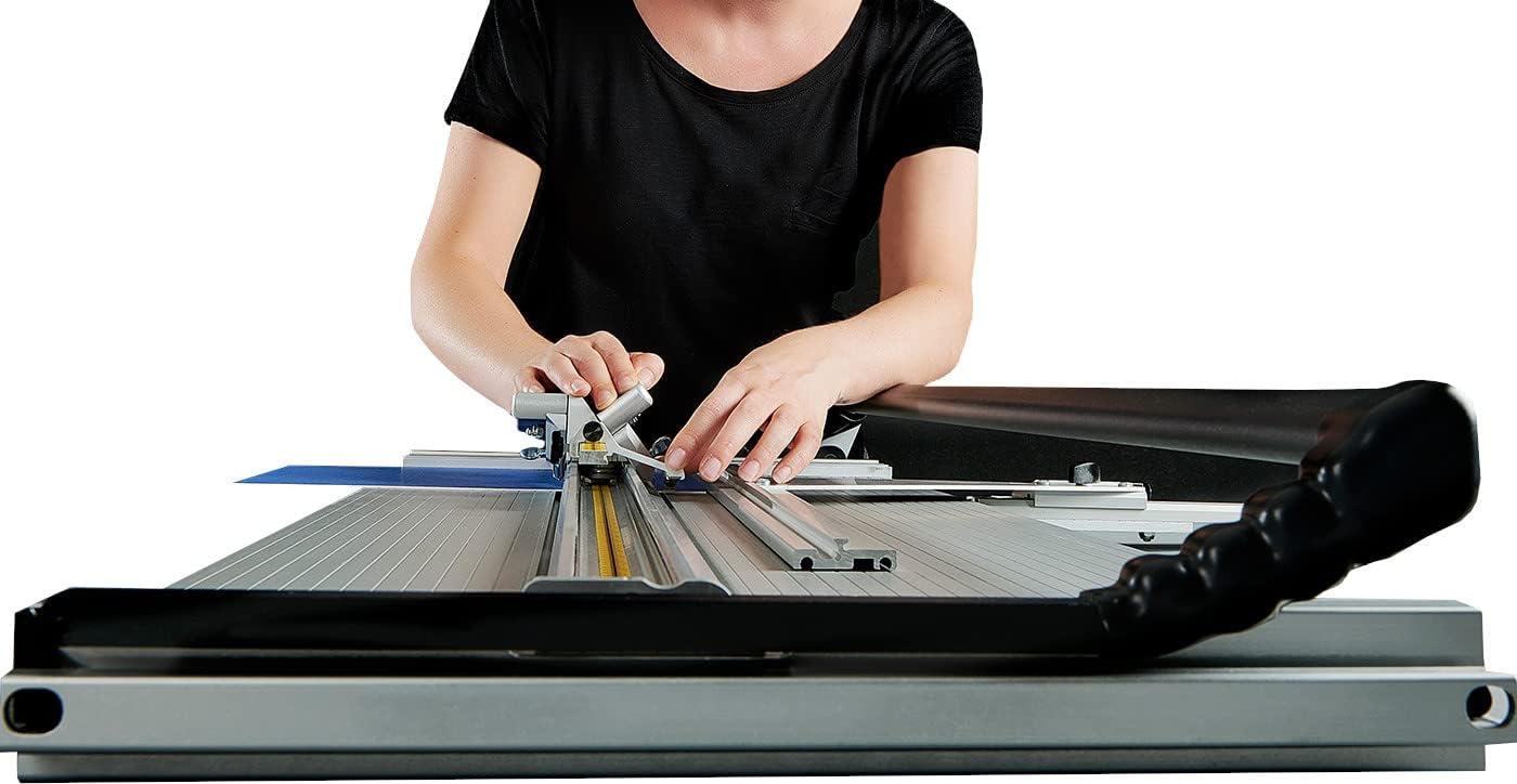 Keencut UF100 Ultimat Futura Precision Mountboard Cutter, 40" (100 cm) Cut Length, Built-in Self-Adjusting Ball Bearing Rollers Cutting Head, Stainless Steel Tracks, Micro Stop Adjusters