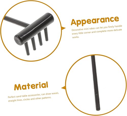 Miniatura 8 de Gadpiparty 5 sets Sandbox rastrillos miniatura zen paisaje rastrillos pequeños para decoración de mesa 6 unids*5
