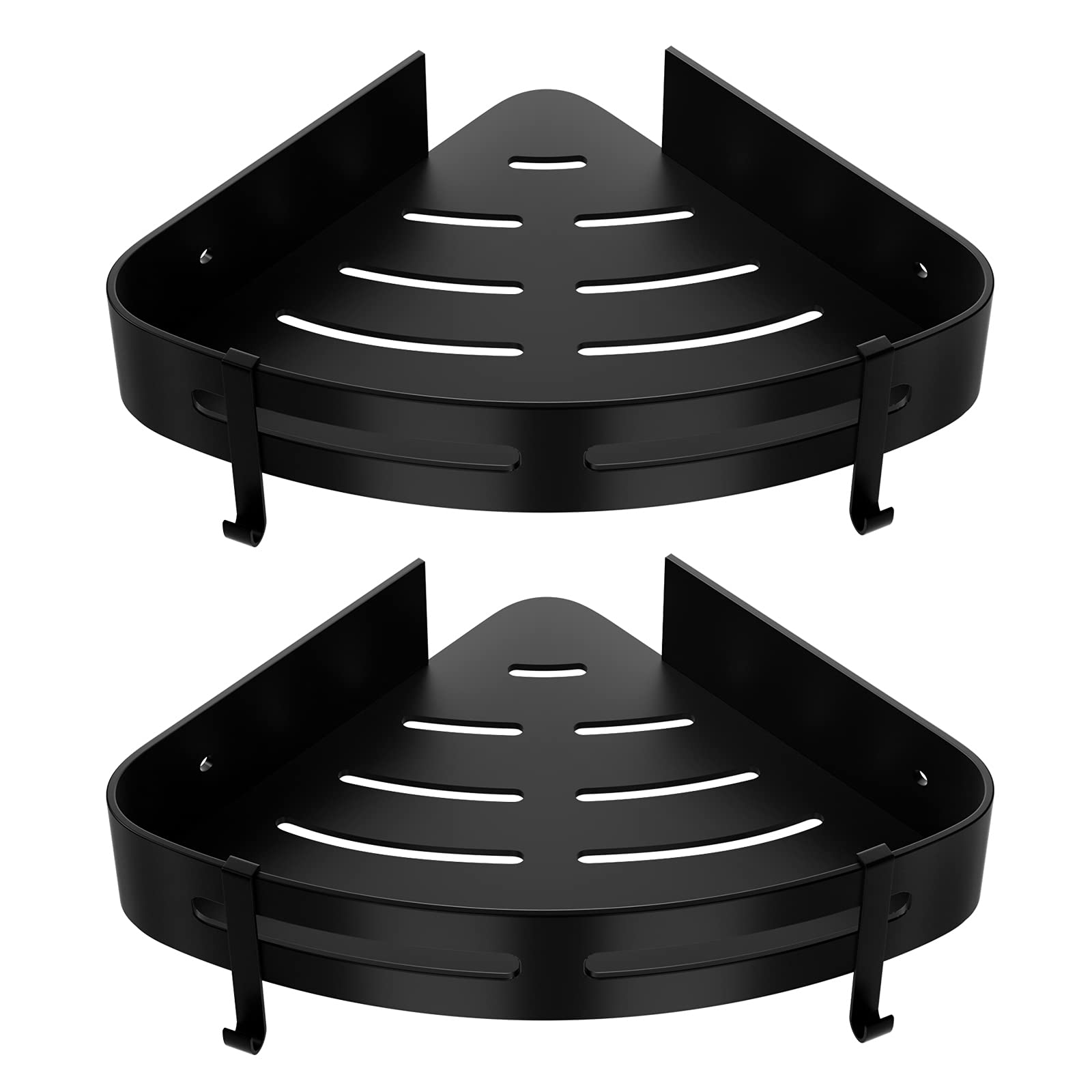 Buy 2 Pack Corner Shower Caddy Bathroom Basket Shelf with Hooks, Wall