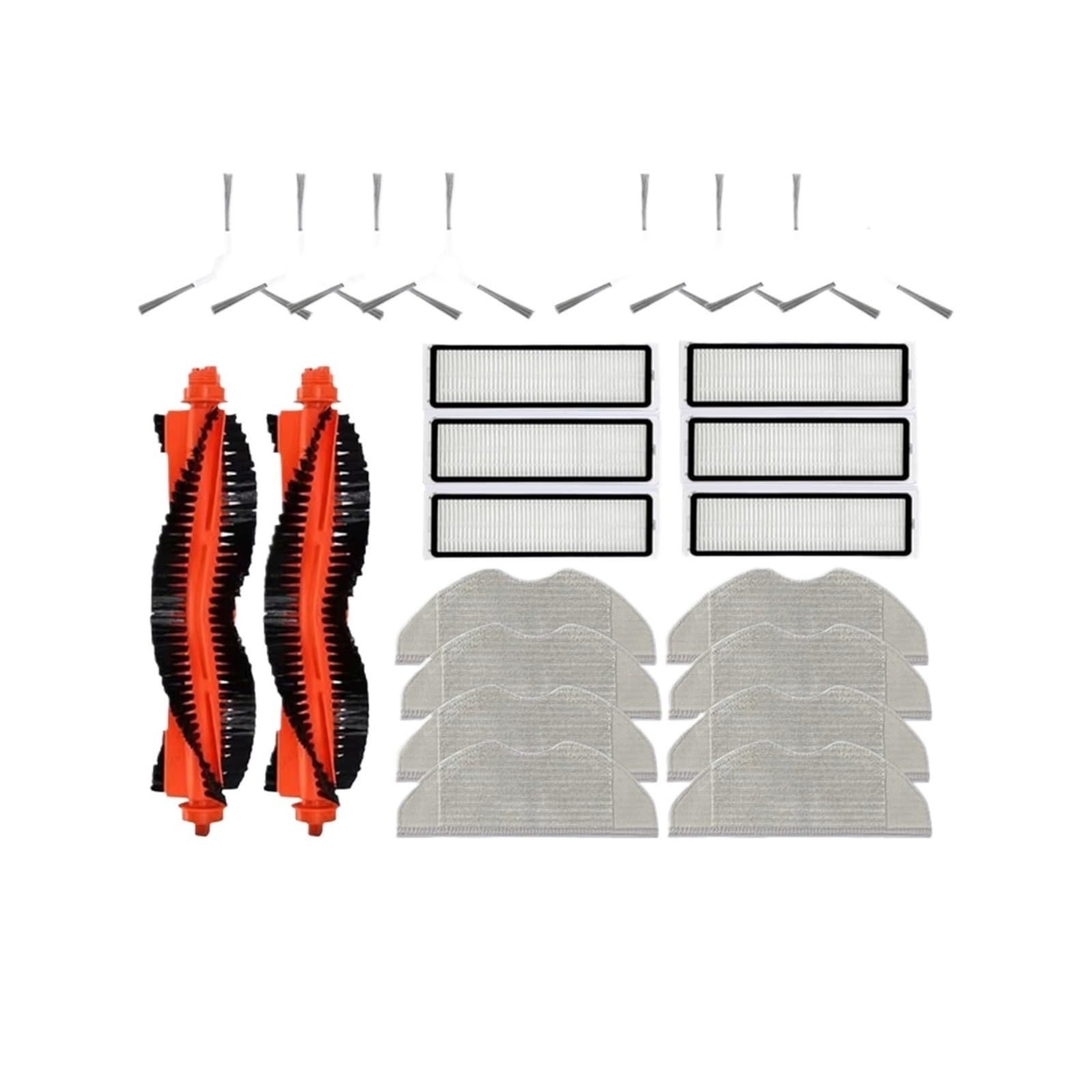 GENTERUN Roller Brush Replacement, Compatible For Xiaomi, S40C E101 Robot Vacuum Cleaner Accessories Kit, Vacuum Roller Brush(Set3)