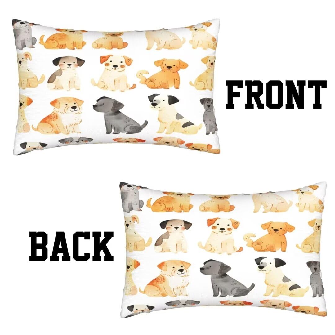 Kissenbezug 70 x 90 cm Niedlich Kissen, Sofakissen Superweicher Kopfkissenbezug Dekorative Kissenbezüge (2er Set) Kissenhülle mit ReißVerschluss Deko Kissen für Couch Wohnzimmer Schlafzimmer Hund J480