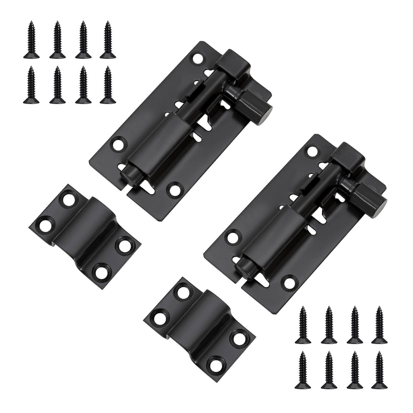 JelKen 2 Pack Door Lock Bolts 3"(75mm)