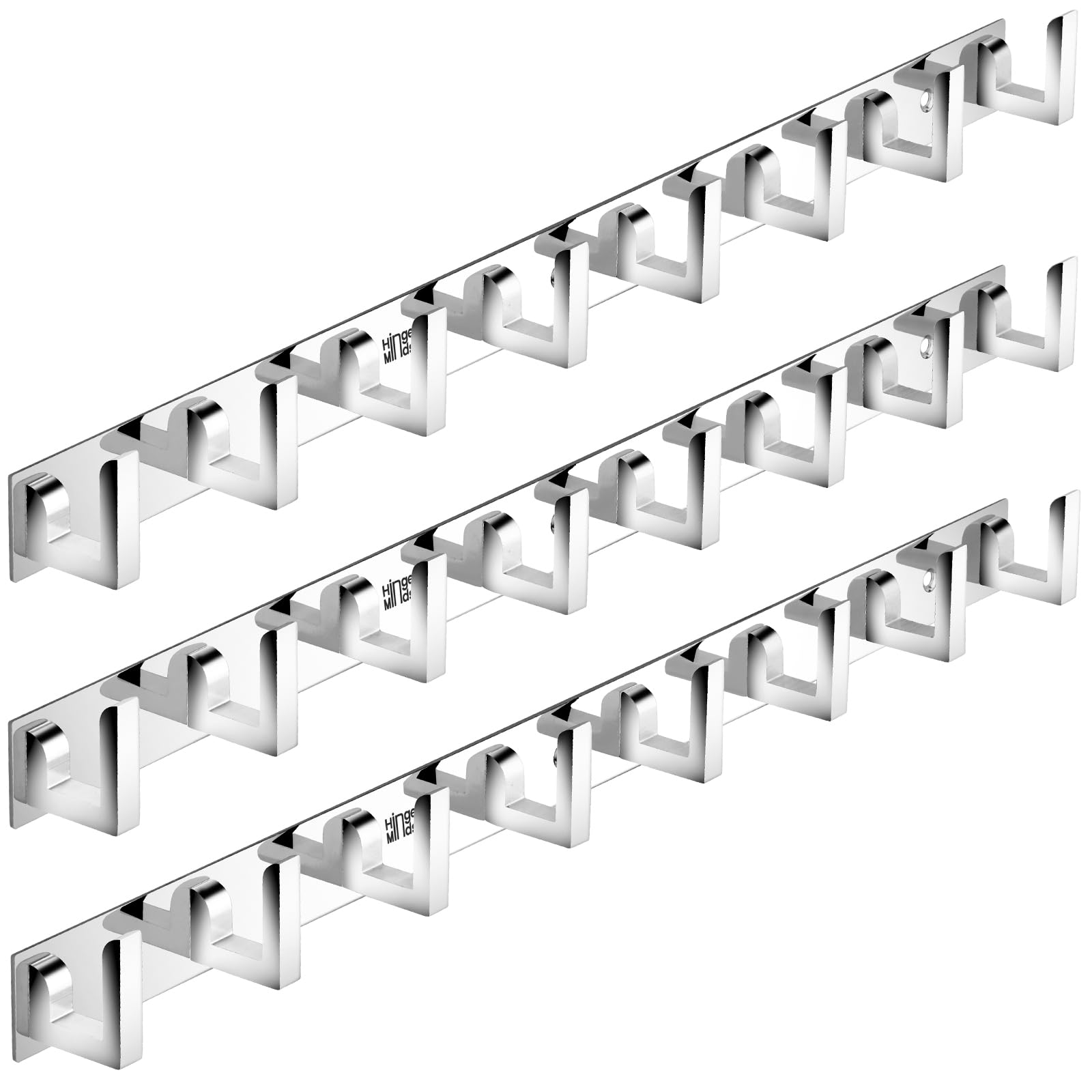 HingeMinds Stainless Steel Cloth Hanger for Wall, Clothes Hook Hangers Door Mounted, Bathroom Hooks for Hanging Towel, Wall Mount Shirt Hangers, Dress Holder Hooks - 8 Pin, Pack of 3, Silver (B09WSSLCQ5) Amazon Price History, Amazon Price Tracker