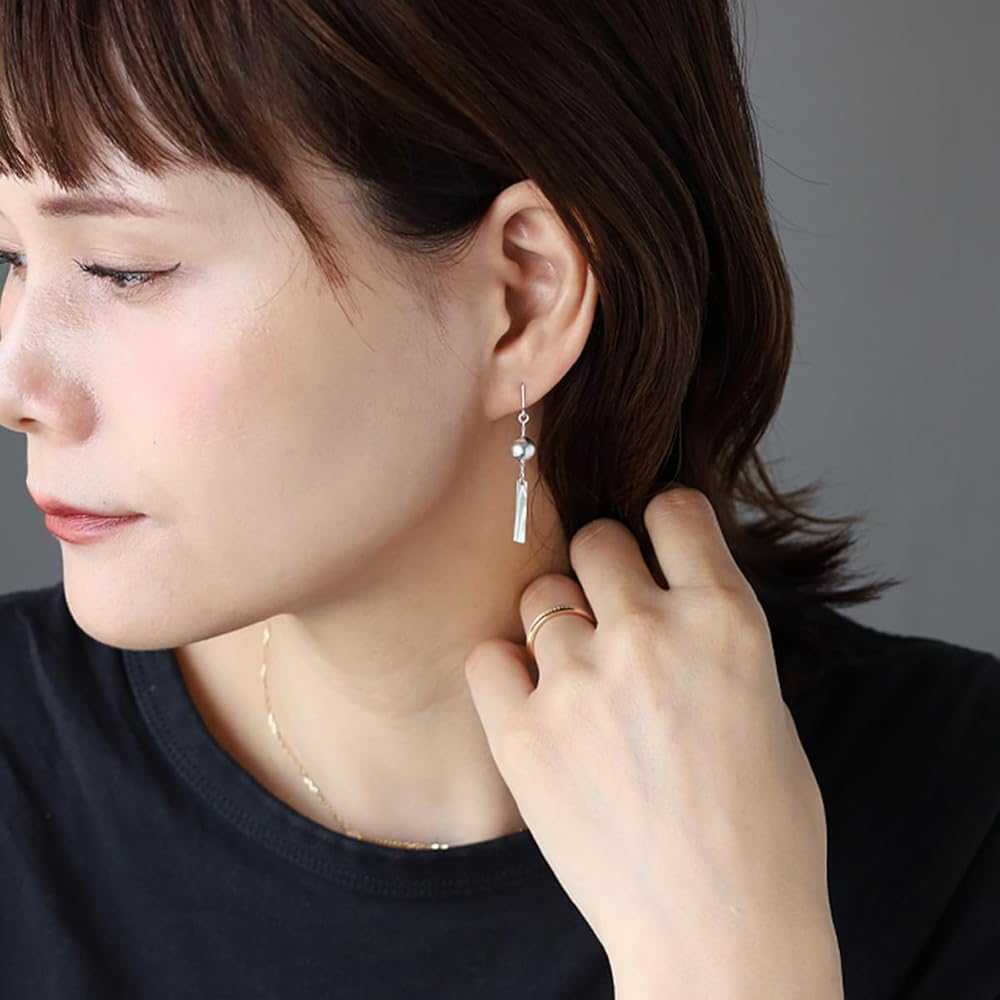 ❤イヤリングにもなる❤ラウンドピアス ライトパープル SV金具 エルメス 箱付き ❤イヤリングにもなる❤ラウンドピアス ライトパープル SV金具