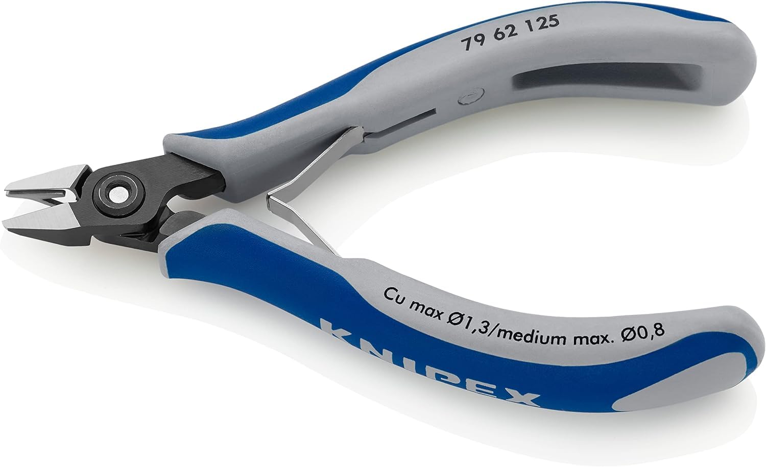 KNIPEX Precyzyjne szczypce tnące boczne dla elektroników z osłonkami wielokomponentowymi 125 mm, 79 62 125
