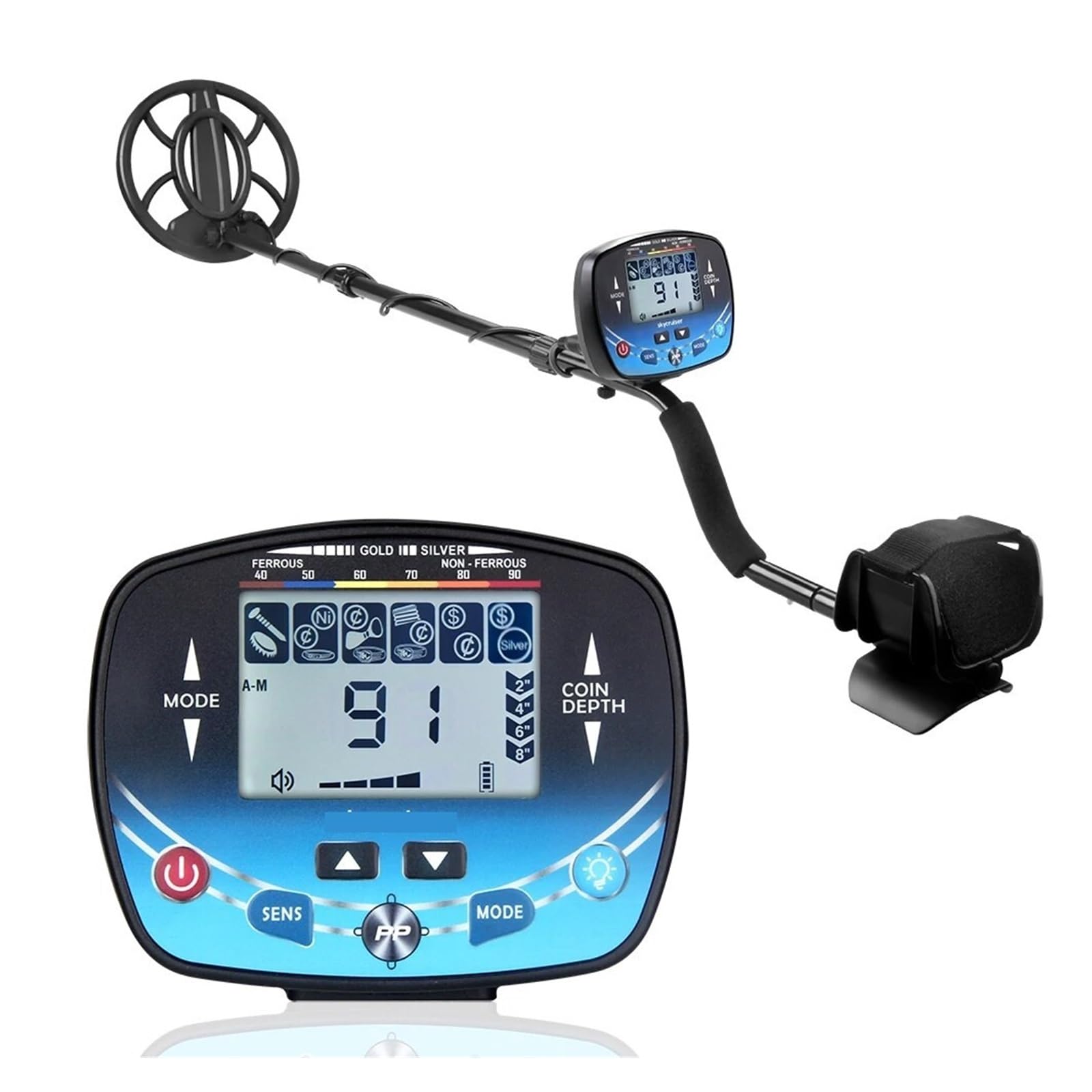 JKJZSALJ Md910B Metal Detector High Performance Underground Treasure Hunter 2.5M Search Gold Detector Treasure Finder Pinpointer High Accuracy