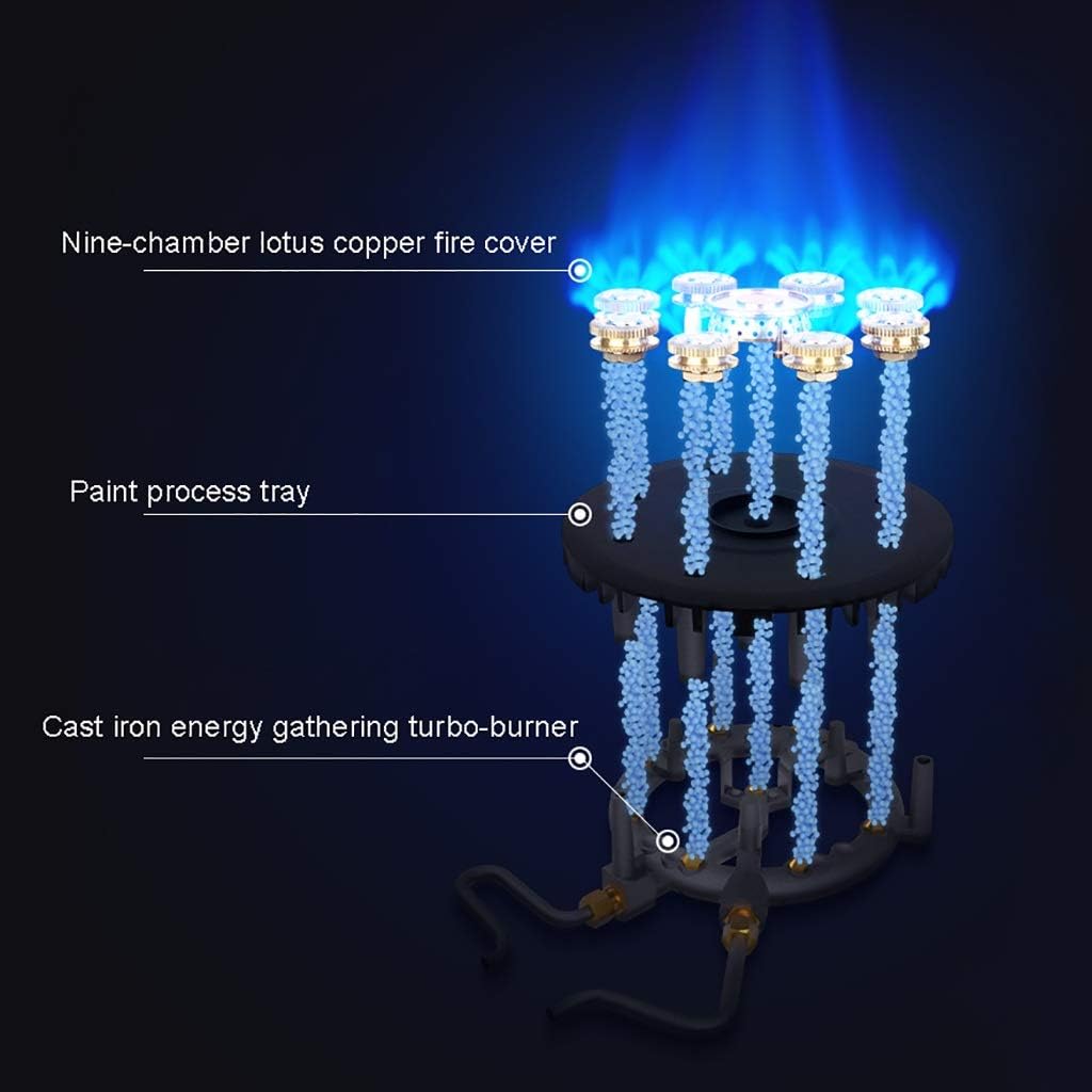 Burners Gas Hob Desktop Stove，Built-in Hob/Cooker/Cooktop，1 Cast Iron Portable Ring ，with Temperature Control And Flame Failure Protection