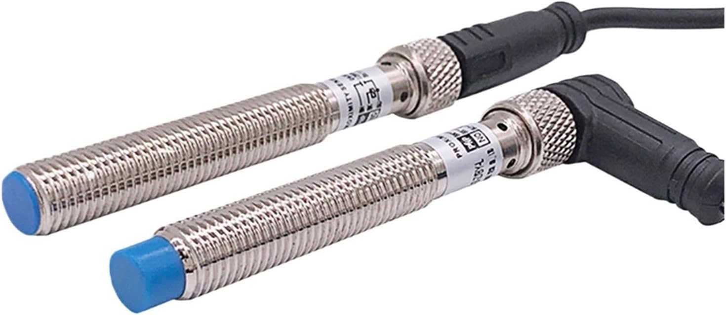 IP65 M8 inductive Proximity Sensor Cylindrical Metal Proximity 3pin Connector 2m PVC Cable 1.5mm 2mm Detection NPN PNP DC10-30V(Lj8a3-1.5 -1.5mm L,2M LINE-NPN NO)