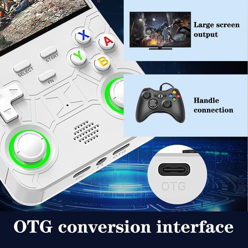 Image of R36 Ultra Retro Handheld Game Console, with 64G Built-in 20000+ Games, 3000mAh Rechargeable, Support 20+ Simulators, Linux System, 4.0 Inch IPS Screen Portable Pocket Arcade (Multi Color)