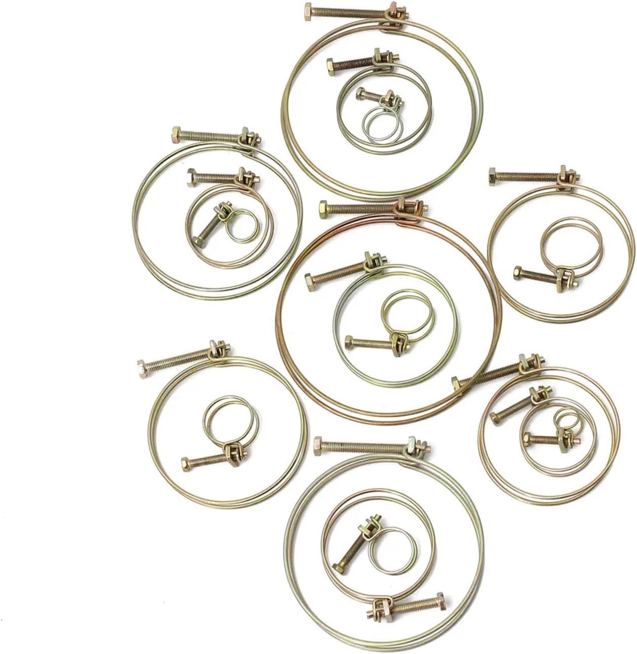 Clamps,Hose Clamps, 2Pcs Hose Clamps Adjustable Plumbing Fasteners Hardware