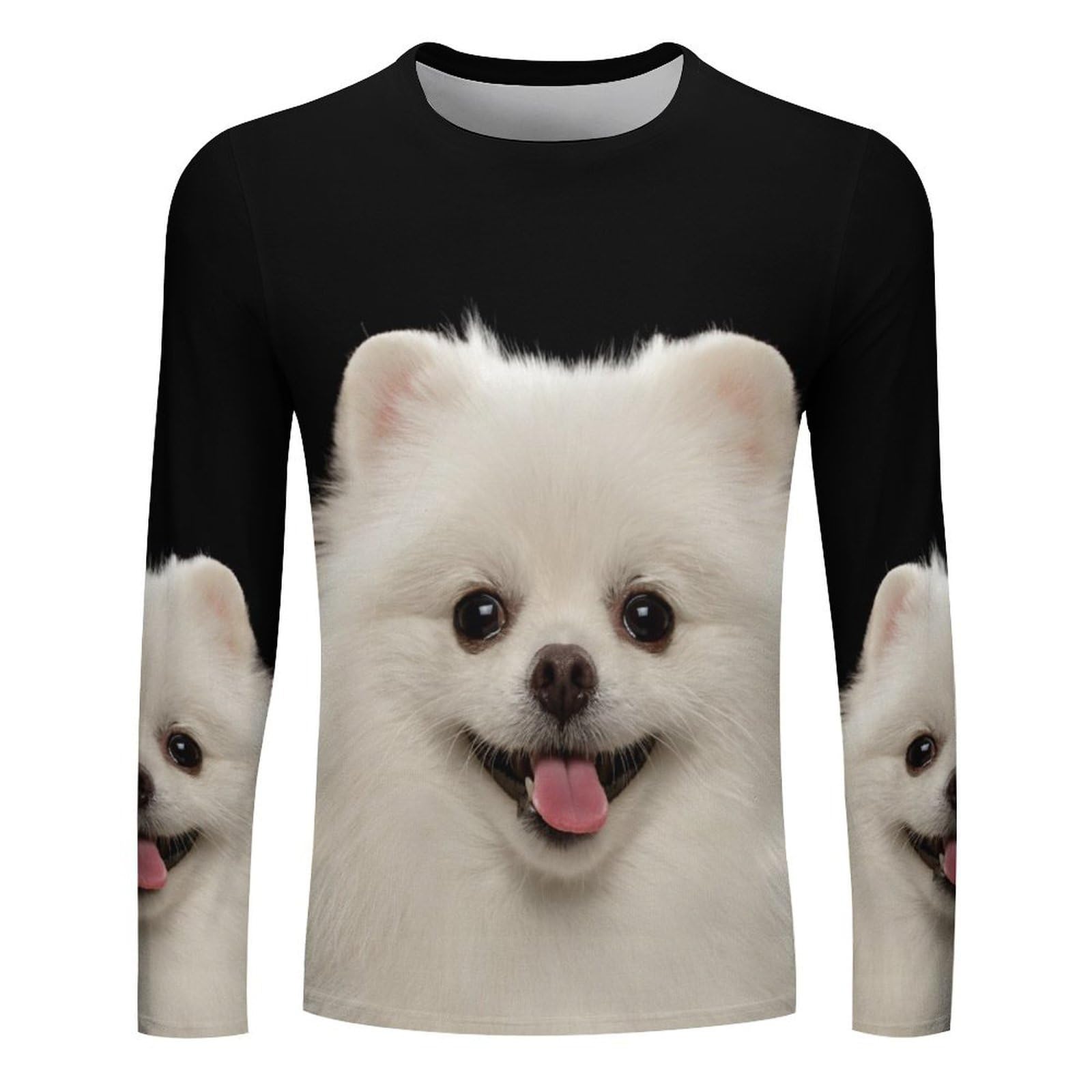Amazon.co.jp: 長袖tシャツ メンズ ポメラニアン 犬柄 ロングtシャツ