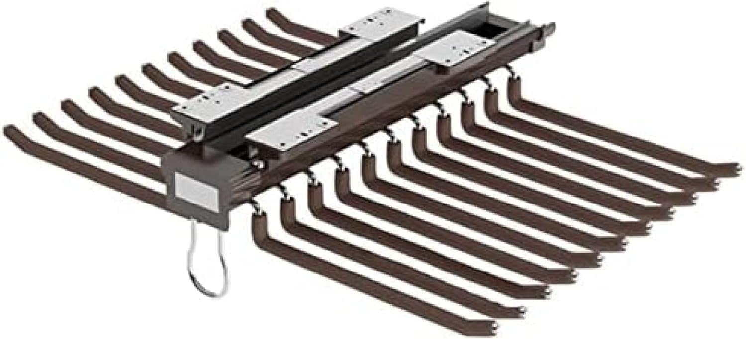 JYBNBBE Extendable Pants Hanger with Silent Non-Slip Arms for Efficient Closet Organization (Brown)