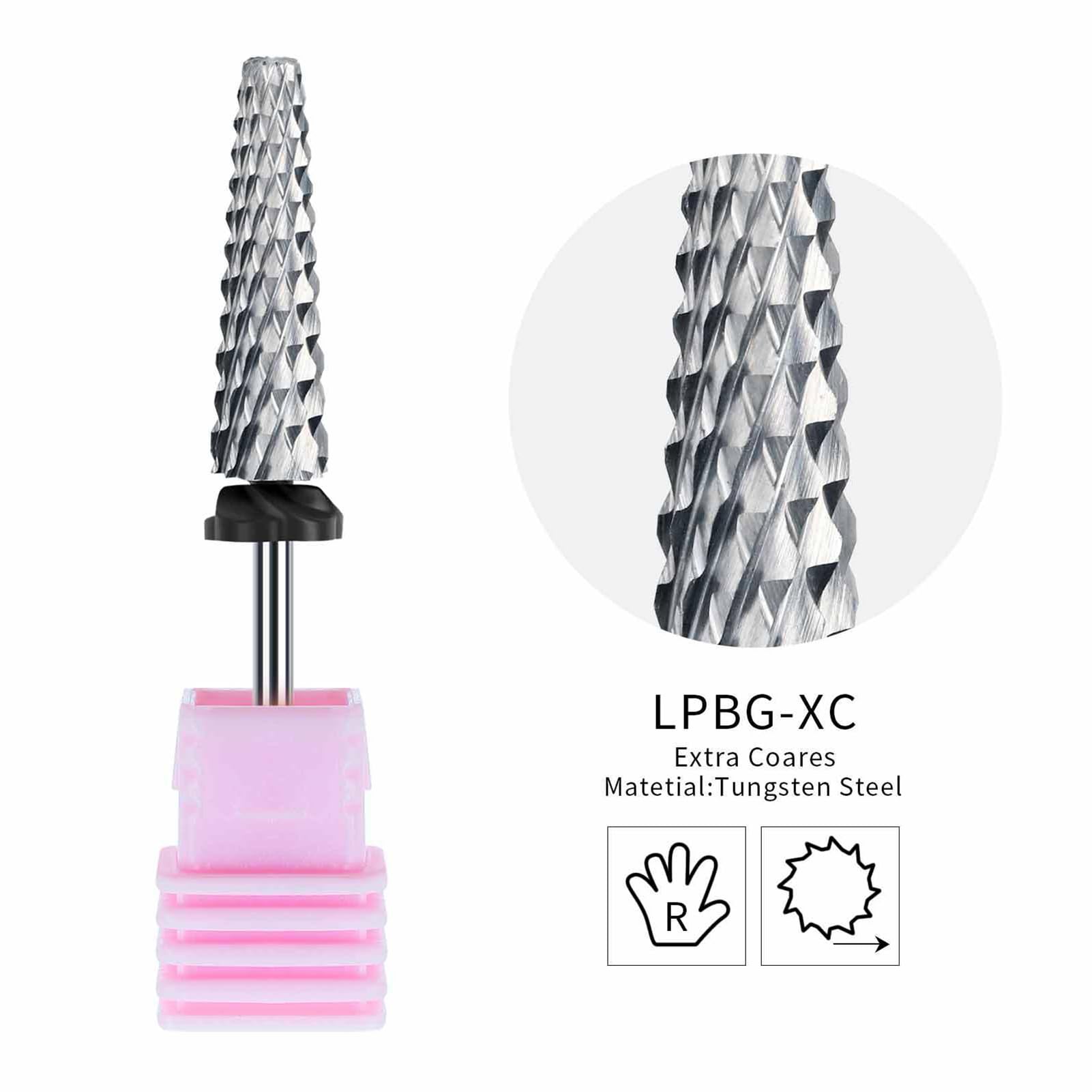 Set mit 4 Nagelbohrern, Maniküre-Bit, Nagelfräser, Nagelfräser, Nagelbohrer, für Maniküre, Pediküre, Salon, Heimgebrauch