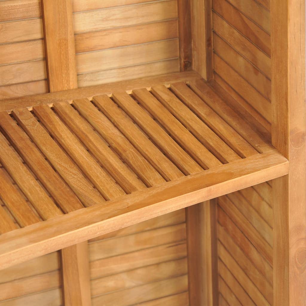 vidaXL Teak Massiv Bartisch Klappbar Stehtisch Bistrotisch Gartenbar Theke Gartentheke Klapptisch Gartenmöbel Tisch Holztisch Braun 155x53x105cm