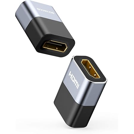 Hdmi female to female adapter(2pack),Snowkids HDMI Connector,4K UHD HDMI Adapter Female to Female,Gold-Plated High Speed HDMI Extension Adapter(Coupler),4K@60Hz Ultra HD 3D HDR ARC for laptop/PC/TV