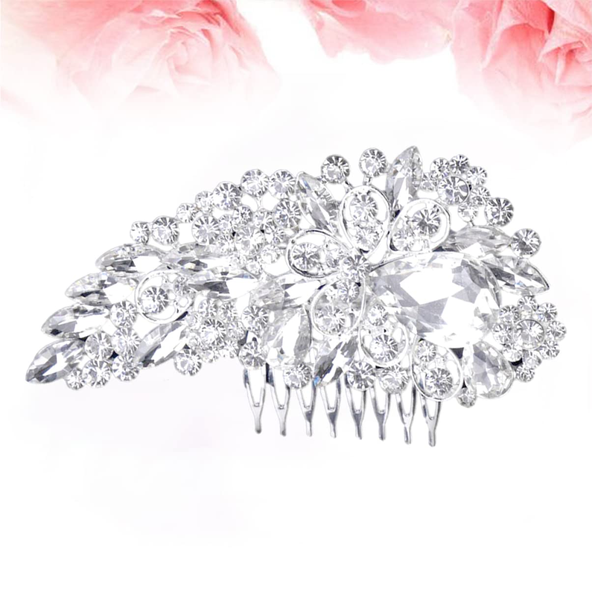 Fermaglio per capelli, forcine per capelli, pettini per capelli, accessori per capelli, copricapo per capelli da sposa, pettini laterali con strass laterali con strass laterali per capelli con strass