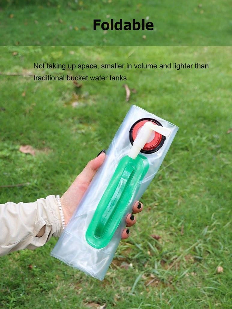 Faltbarer Wasserbehälter, transparenter Wassertank mit Zapfhahn für Outdoor-Aktivitäten wie Camping, Wandern und Notfälle
