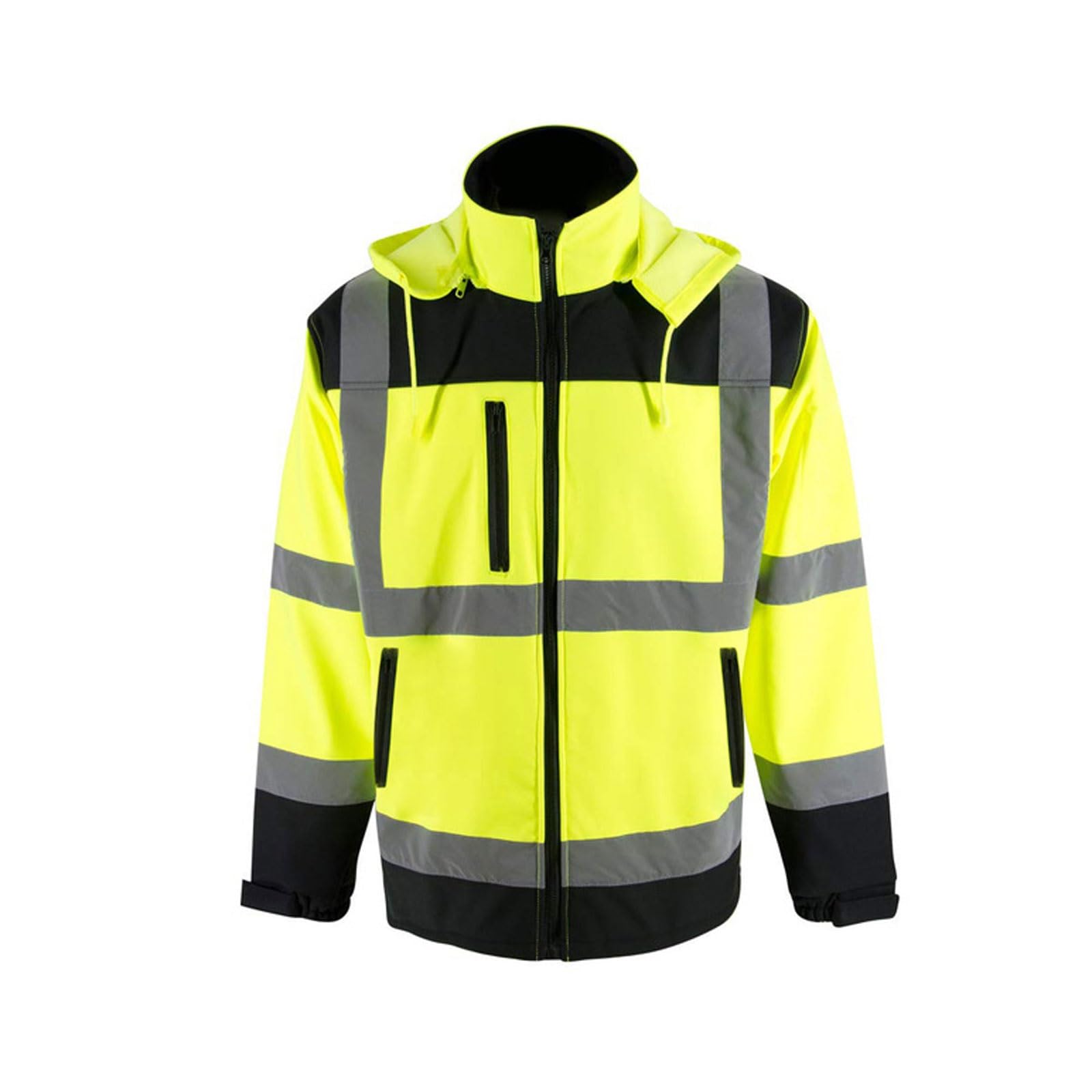 Chaqueta softshell de alta visibilidad, mono de trabajo reflectante for hombre for trabajos de construcción y seguridad al aire libre. chaleco reflectante