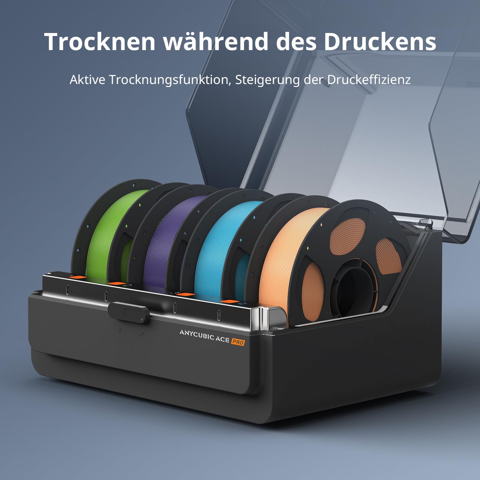 Anycubic Kobra 3 Max Combo 3D-Drucker Mehrfarbig mit 0,4mm Düse, 420x420x500mm Druckgröße, 600 mm/s Schnelles Drucken, Trocknung Filament während des Drucks, Stabilere Konstruktion