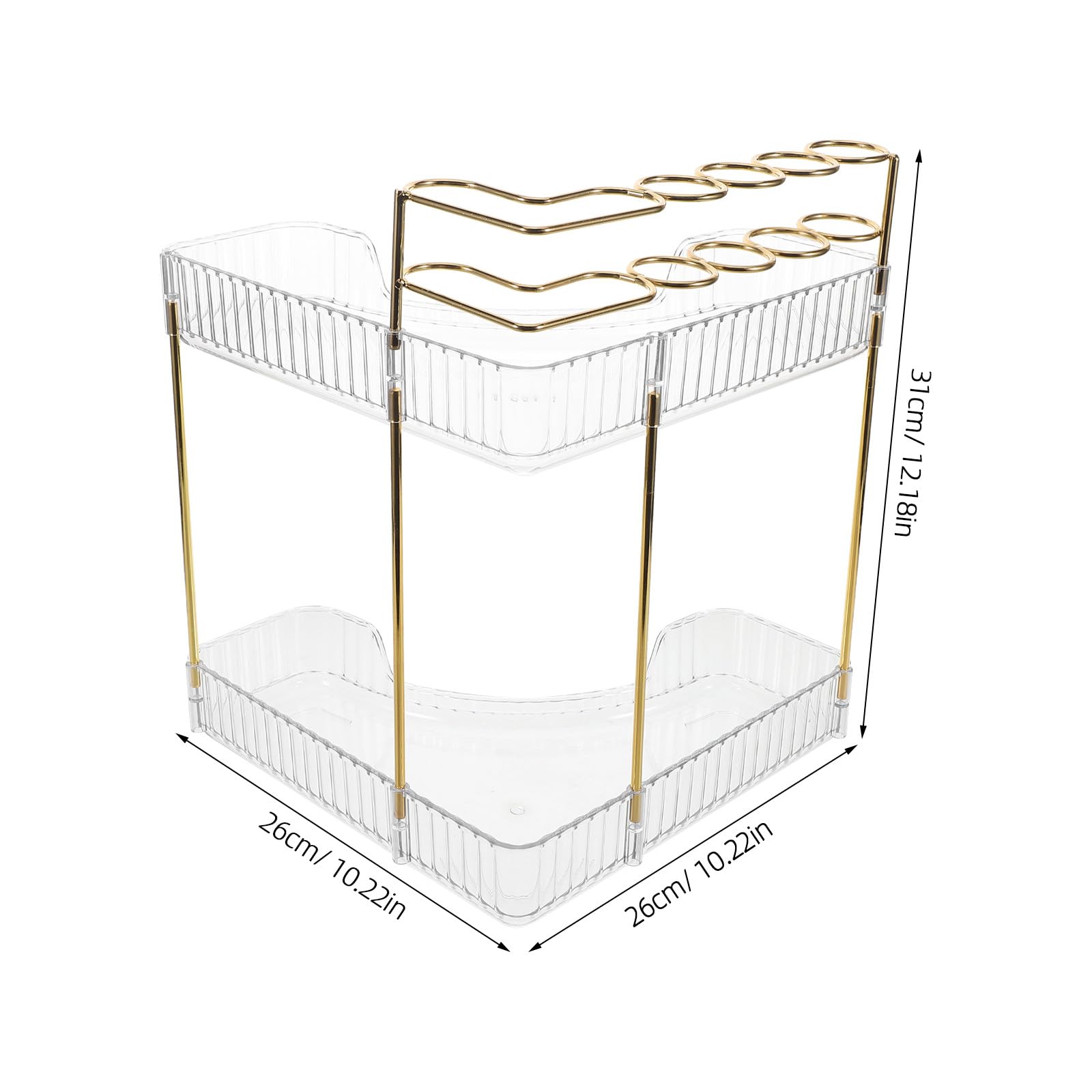 Organizer für Badezimmerablage mit Dreieckigem Eckregal Mehrschichtiges Design aus Pet und Edelstahl Platzsparend und Formstabil für Kosmetik und Make Up