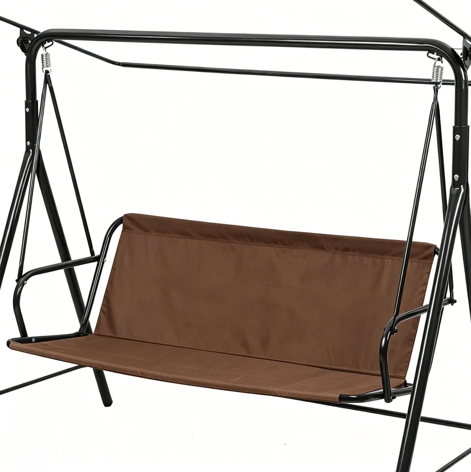 WFXXZL Swing Seat Cover Replacement, 600D Thickened Oxford Cloth Outdoor Swing Cushion Covers for 2/3 Seater Patio porch Garden Bench Swings(Coffee,47.2 * 18.5 * 18.5in)
