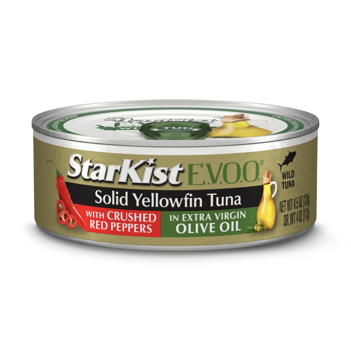 Sponsored Ad - StarKist E.V.O.O. Solid Yellowfin Tuna with Crushed Red Peppers and Extra Virgin Olive Oil, 4.5 oz Can, Pack of 12